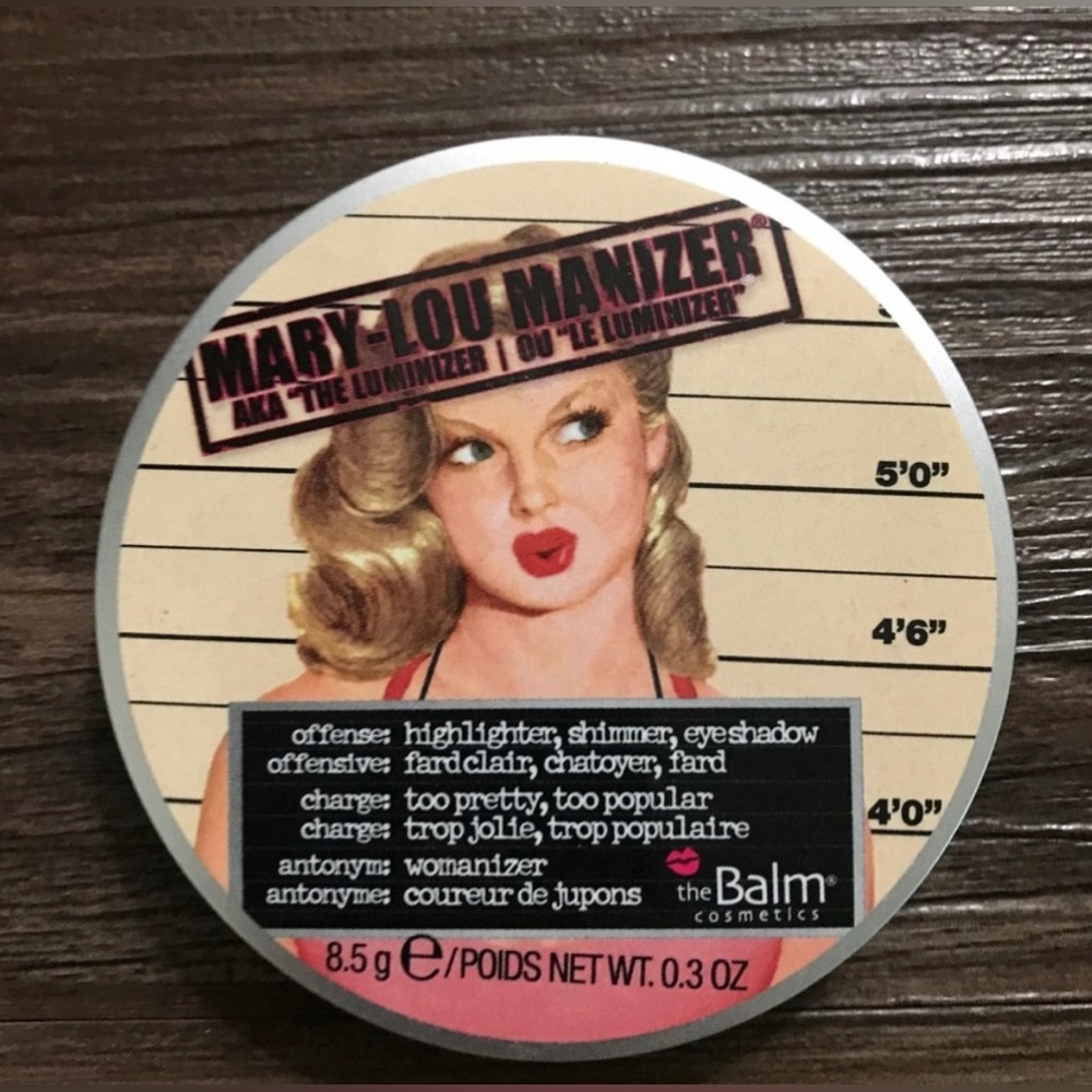 The Balm Mary Lou Manizer Highlighter, Shimmer, Eyeshadow. No Box